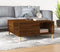 vidaXL - Salontafel - 80x80x36,5 - cm - bewerkt - hout - bruin - eikenkleur