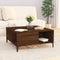 vidaXL - Salontafel - 80x80x36,5 - cm - bewerkt - hout - bruin - eikenkleur