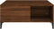 vidaXL - Salontafel - 80x80x36,5 - cm - bewerkt - hout - bruin - eikenkleur