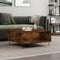 vidaXL - Salontafel - 80x80x36,5 - cm - bewerkt - hout - gerookt - eikenkleurig