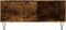vidaXL - Salontafel - 80x80x36,5 - cm - bewerkt - hout - gerookt - eikenkleurig