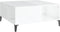 vidaXL - Salontafel - 80x80x36,5 - cm - bewerkt - hout - hoogglans - wit