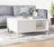 vidaXL - Salontafel - 80x80x36,5 - cm - bewerkt - hout - hoogglans - wit