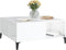 vidaXL - Salontafel - 80x80x36,5 - cm - bewerkt - hout - hoogglans - wit