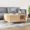 vidaXL - Salontafel - 80x80x36,5 - cm - bewerkt - hout - sonoma - eikenkleurig