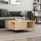 vidaXL - Salontafel - 80x80x36,5 - cm - bewerkt - hout - sonoma - eikenkleurig