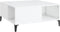 vidaXL - Salontafel - 80x80x36,5 - cm - bewerkt - hout - wit