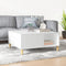 vidaXL - Salontafel - 80x80x36,5 - cm - bewerkt - hout - wit