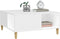 vidaXL - Salontafel - 80x80x36,5 - cm - bewerkt - hout - wit