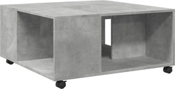 vidaXL - Salontafel - 80x80x40 - cm - bewerkt - hout - betongrijs