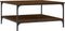 vidaXL - Salontafel - 80x80x40 - cm - bewerkt - hout - bruin - eikenkleur