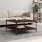 vidaXL - Salontafel - 80x80x40 - cm - bewerkt - hout - bruin - eikenkleur