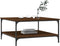 vidaXL - Salontafel - 80x80x40 - cm - bewerkt - hout - bruin - eikenkleur