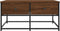 vidaXL - Salontafel - 80x80x40 - cm - bewerkt - hout - bruin - eikenkleur