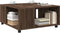 vidaXL - Salontafel - 80x80x40 - cm - bewerkt - hout - bruin - eikenkleur