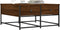 vidaXL - Salontafel - 80x80x40 - cm - bewerkt - hout - bruin - eikenkleur