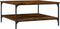 vidaXL - Salontafel - 80x80x40 - cm - bewerkt - hout - gerookt - eikenkleurig
