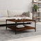 vidaXL - Salontafel - 80x80x40 - cm - bewerkt - hout - gerookt - eikenkleurig