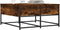 vidaXL - Salontafel - 80x80x40 - cm - bewerkt - hout - gerookt - eikenkleurig