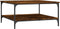 vidaXL - Salontafel - 80x80x40 - cm - bewerkt - hout - gerookt - eikenkleurig