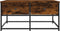 vidaXL - Salontafel - 80x80x40 - cm - bewerkt - hout - gerookt - eikenkleurig