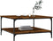 vidaXL - Salontafel - 80x80x40 - cm - bewerkt - hout - gerookt - eikenkleurig