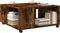 vidaXL - Salontafel - 80x80x40 - cm - bewerkt - hout - gerookt - eikenkleurig