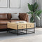 vidaXL - Salontafel - 80x80x40 - cm - bewerkt - hout - sonoma - eikenkleurig