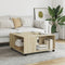 vidaXL - Salontafel - 80x80x40 - cm - bewerkt - hout - sonoma - eikenkleurig