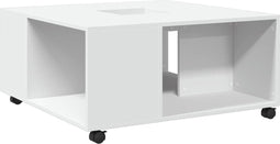 vidaXL - Salontafel - 80x80x40 - cm - bewerkt - hout - wit