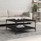 vidaXL - Salontafel - 80x80x40 - cm - bewerkt - hout - zwart