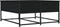 vidaXL - Salontafel - 80x80x40 - cm - bewerkt - hout - zwart