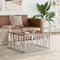 vidaXL - Salontafel - 80x80x40 - cm - roestvrij - staal - en - glas