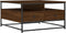 vidaXL - Salontafel - 80x80x45 - cm - bewerkt - hout - bruin - eikenkleur