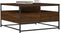 vidaXL - Salontafel - 80x80x45 - cm - bewerkt - hout - bruin - eikenkleur