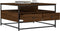 vidaXL - Salontafel - 80x80x45 - cm - bewerkt - hout - bruin - eikenkleur