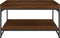 vidaXL - Salontafel - 80x80x45 - cm - bewerkt - hout - en - ijzer - bruin - eikenkleur