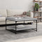 vidaXL - Salontafel - 80x80x45 - cm - bewerkt - hout - en - ijzer - grijs - sonoma - eiken