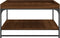vidaXL - Salontafel - 80x80x45 - cm - bewerkt - hout - en - ijzer - bruin - eikenkleur