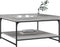 vidaXL - Salontafel - 80x80x45 - cm - bewerkt - hout - en - ijzer - grijs - sonoma - eiken