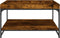vidaXL - Salontafel - 80x80x45 - cm - bewerkt - hout - en - ijzer - gerookt - eikenkleur