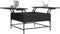 vidaXL - Salontafel - 80x80x45 - cm - bewerkt - hout - en - metaal - zwart
