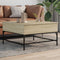 vidaXL - Salontafel - 80x80x45 - cm - bewerkt - hout - en - metaal - sonoma - eikenkleur