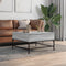 vidaXL - Salontafel - 80x80x45 - cm - bewerkt - hout - en - metaal - grijs - sonoma