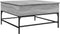 vidaXL - Salontafel - 80x80x45 - cm - bewerkt - hout - en - metaal - grijs - sonoma