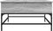 vidaXL - Salontafel - 80x80x45 - cm - bewerkt - hout - en - metaal - grijs - sonoma