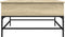 vidaXL - Salontafel - 80x80x45 - cm - bewerkt - hout - en - metaal - sonoma - eikenkleur