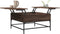 vidaXL - Salontafel - 80x80x45 - cm - bewerkt - hout - en - metaal - bruin - eikenkleur