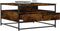 vidaXL - Salontafel - 80x80x45 - cm - bewerkt - hout - gerookt - eikenkleurig