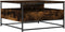 vidaXL - Salontafel - 80x80x45 - cm - bewerkt - hout - gerookt - eikenkleurig